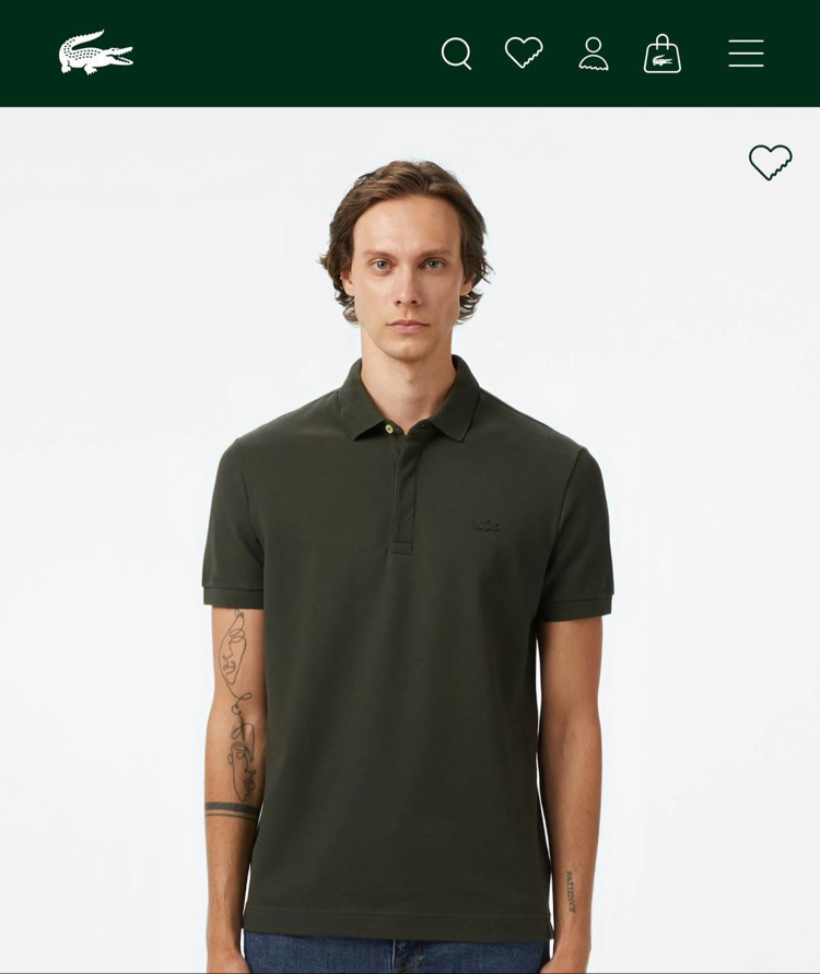 Lacoste Paris Orj. Polo Yaka Haki (Regular Fit)
