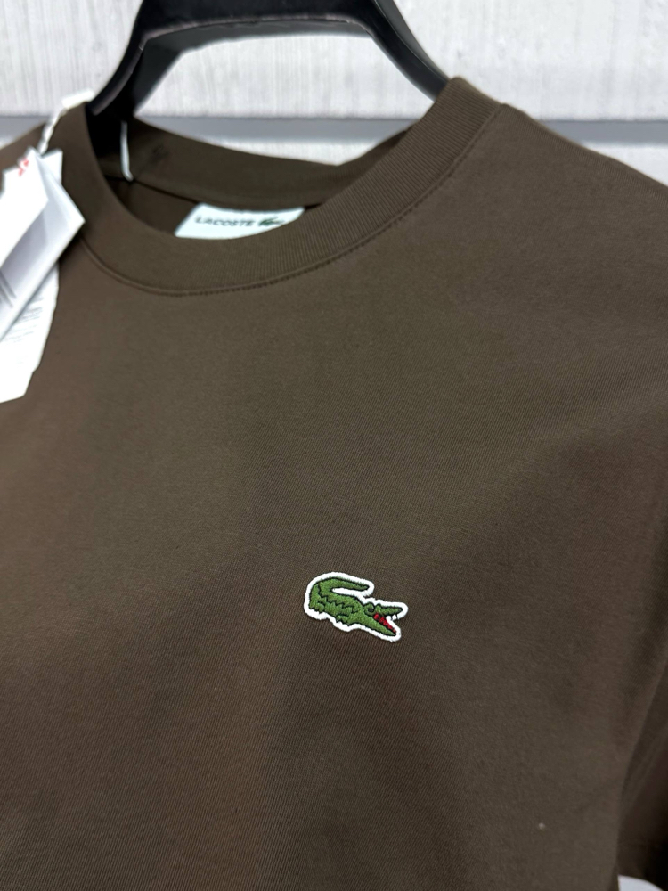 Lacoste Classic Basic T-Shirt Kahverengi (RegularFit)