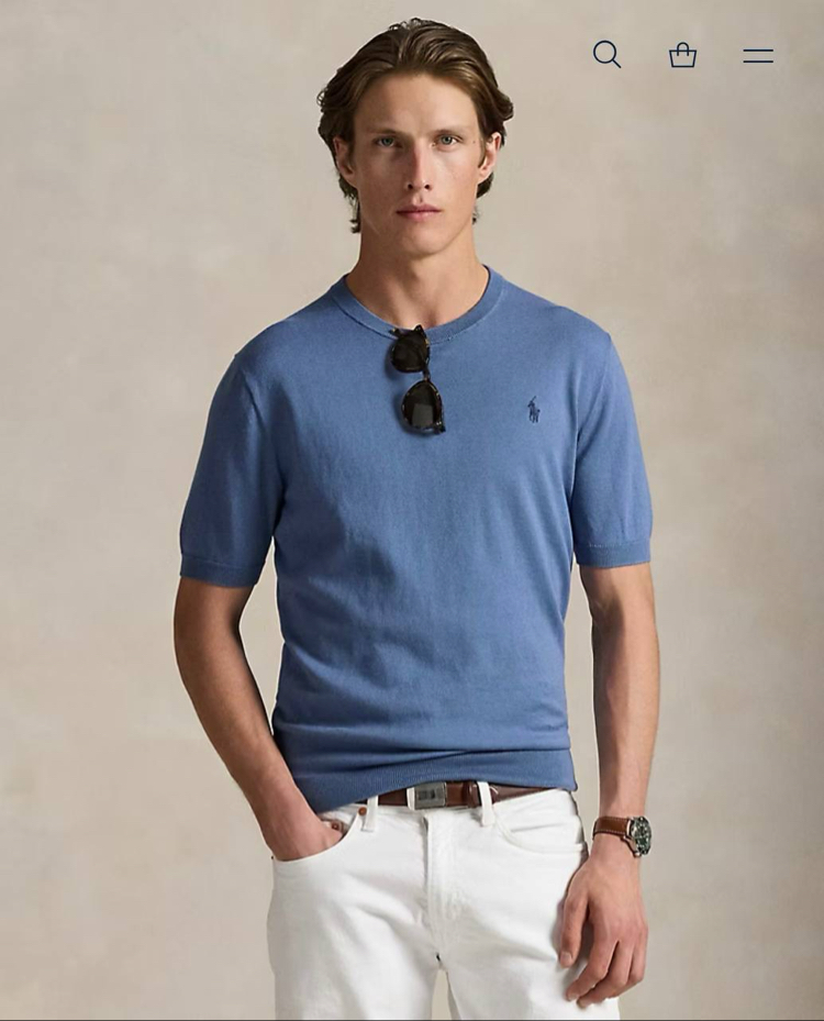 Polo Ralph. Classic %100 Pamuk Triko Mavi