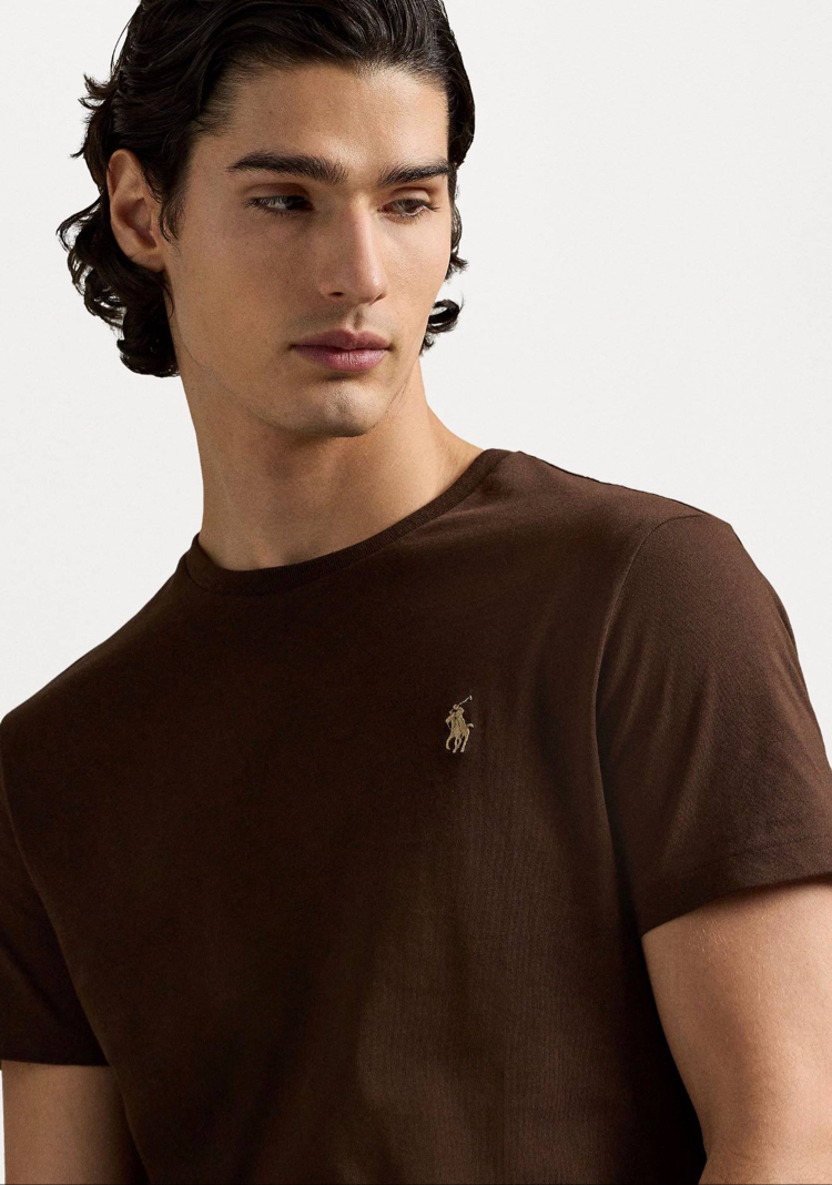 Polo Ralph. Classic Basic T-Shirt Kahverengi (RegularFit)