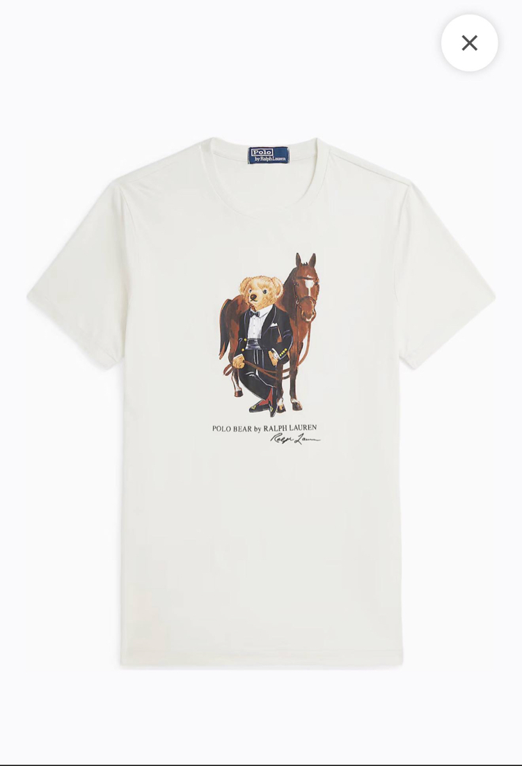 Polo Ralph. Baskılı T-Shirt Beyaz