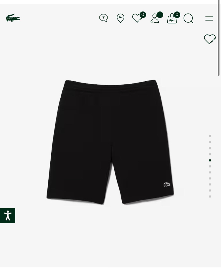 Lacoste Orj Şort Siyah