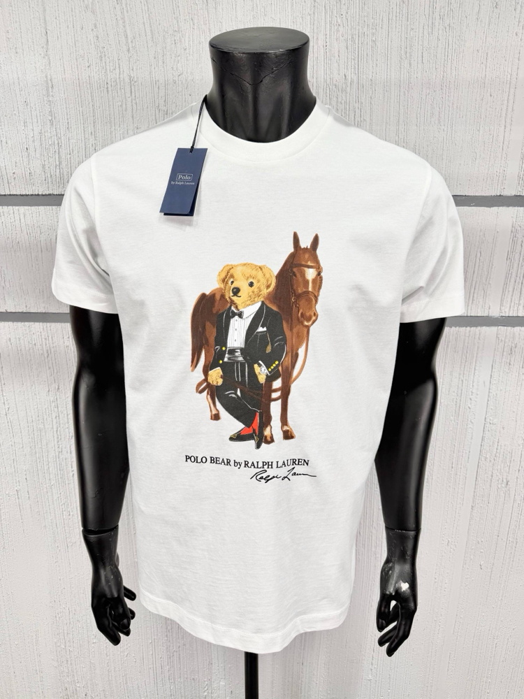 Polo Ralph. Baskılı T-Shirt Beyaz