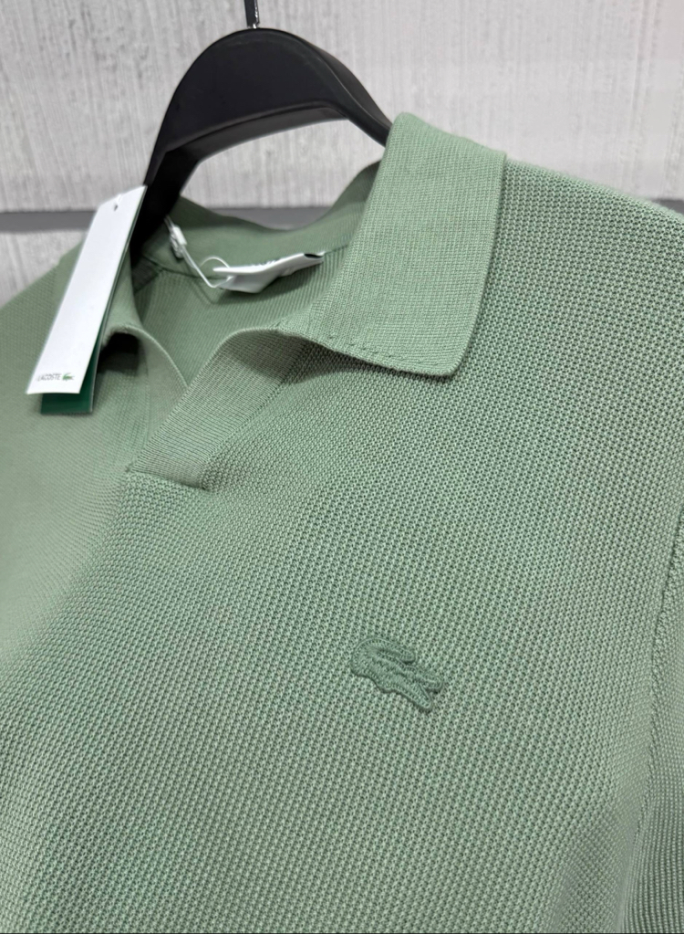 Lacoste %100 Pamuk V Polo Yaka Triko Mint