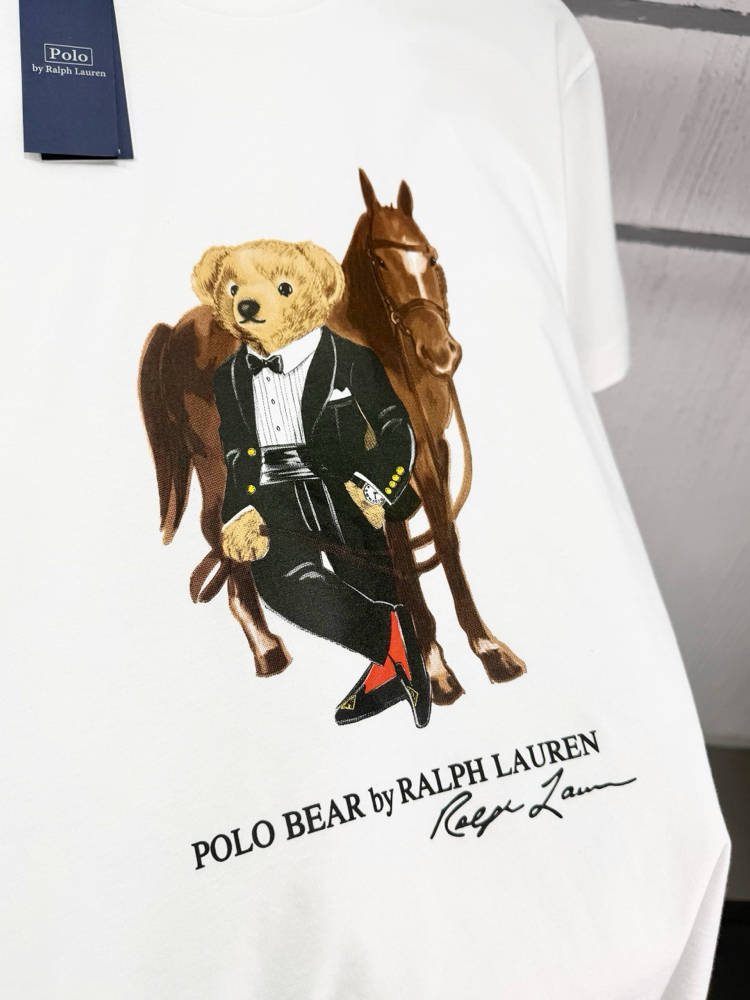 Polo Ralph. Baskılı T-Shirt Beyaz
