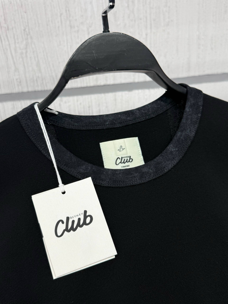 Beymen Club Yaka Detay Basic T-Shirt Siyah(RegularFit)