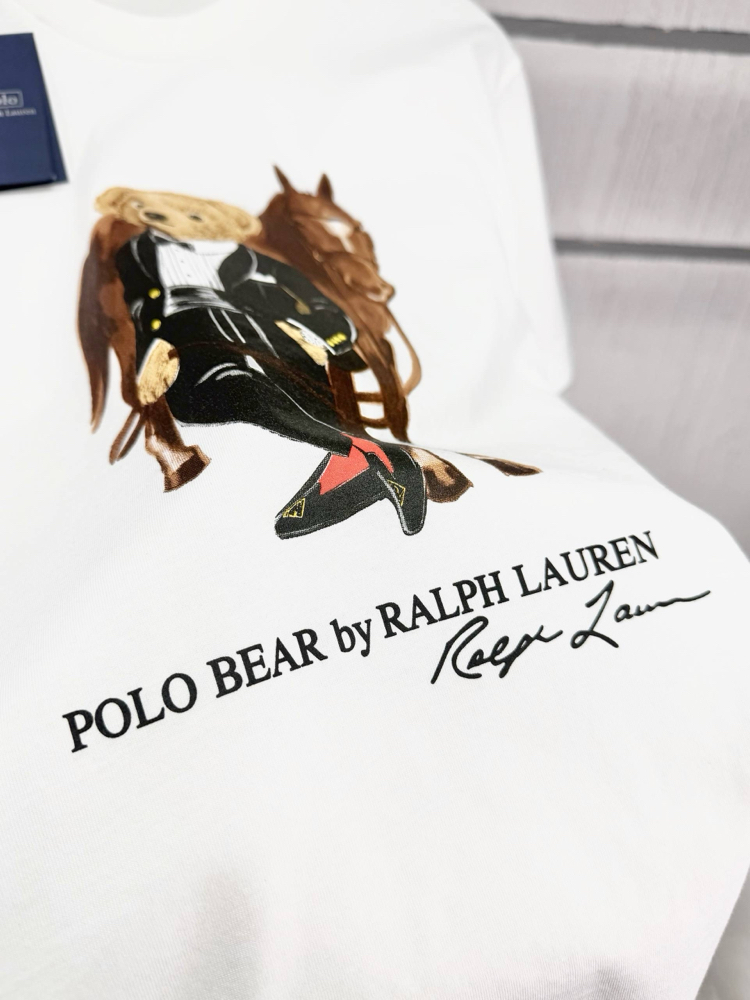 Polo Ralph. Baskılı T-Shirt Beyaz