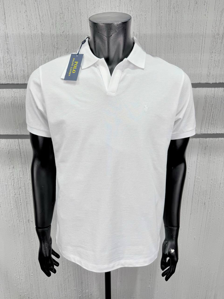 Polo Ralph. V Polo Yaka Beyaz