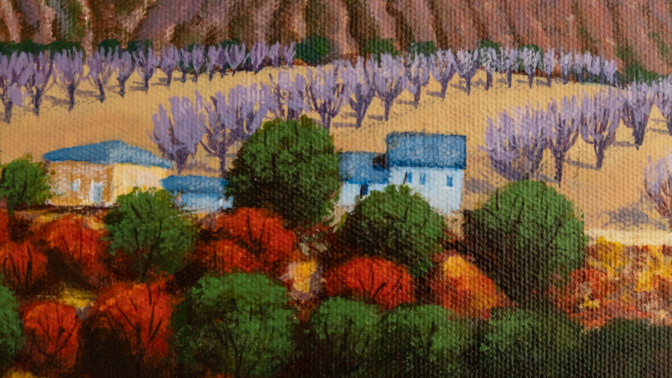 Original, acrylic painting on canvas signed by Rıza Karataş