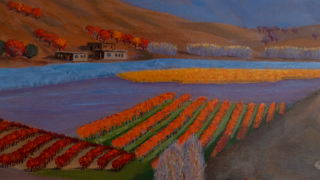Original, acrylic painting on canvas signed by Rıza Karataş