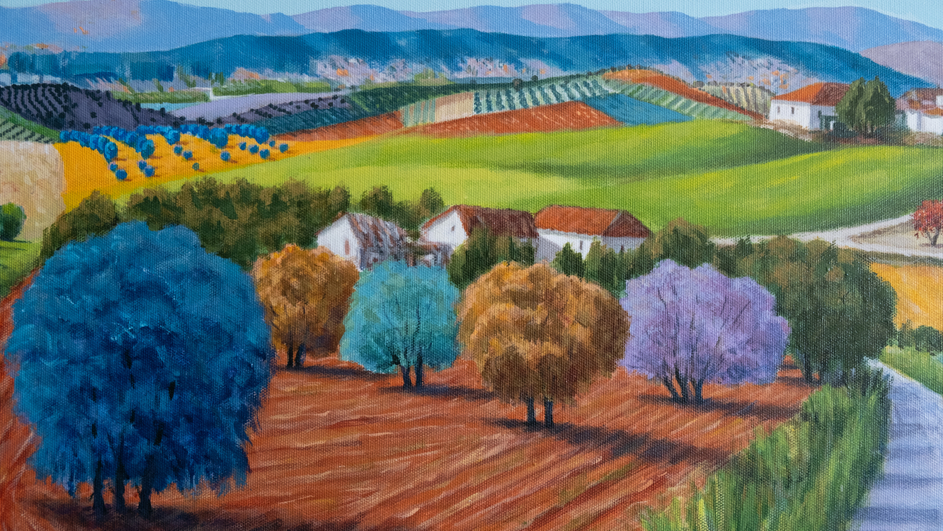 Original, acrylic painting on canvas signed by Rıza Karataş