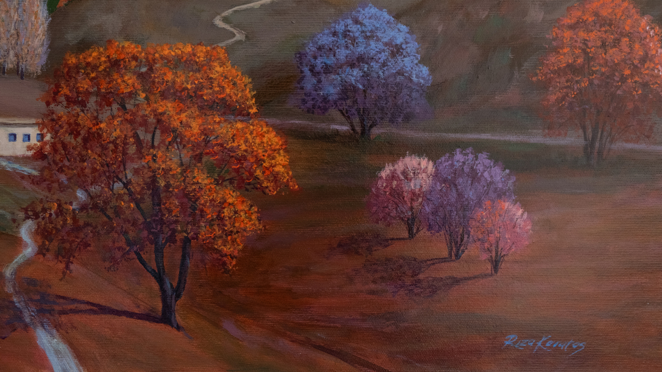 Original, acrylic painting on canvas signed by Rıza Karataş