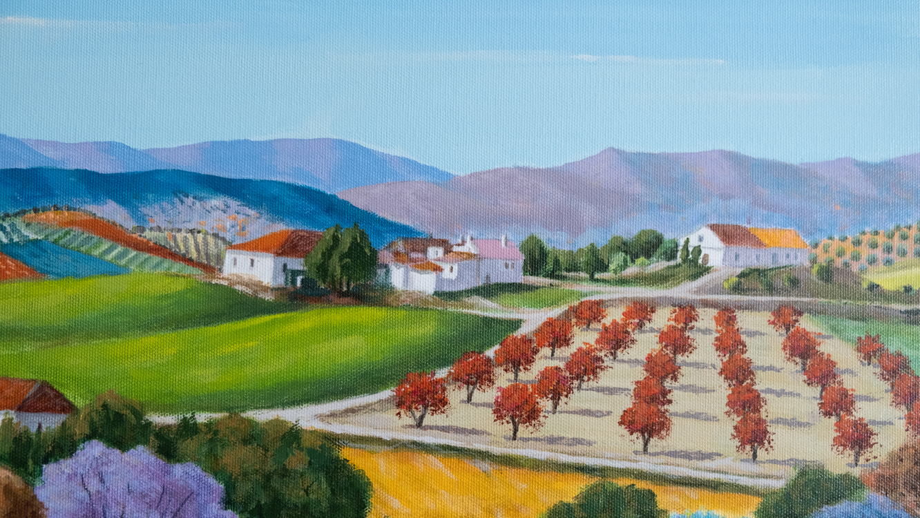 Original, acrylic painting on canvas signed by Rıza Karataş
