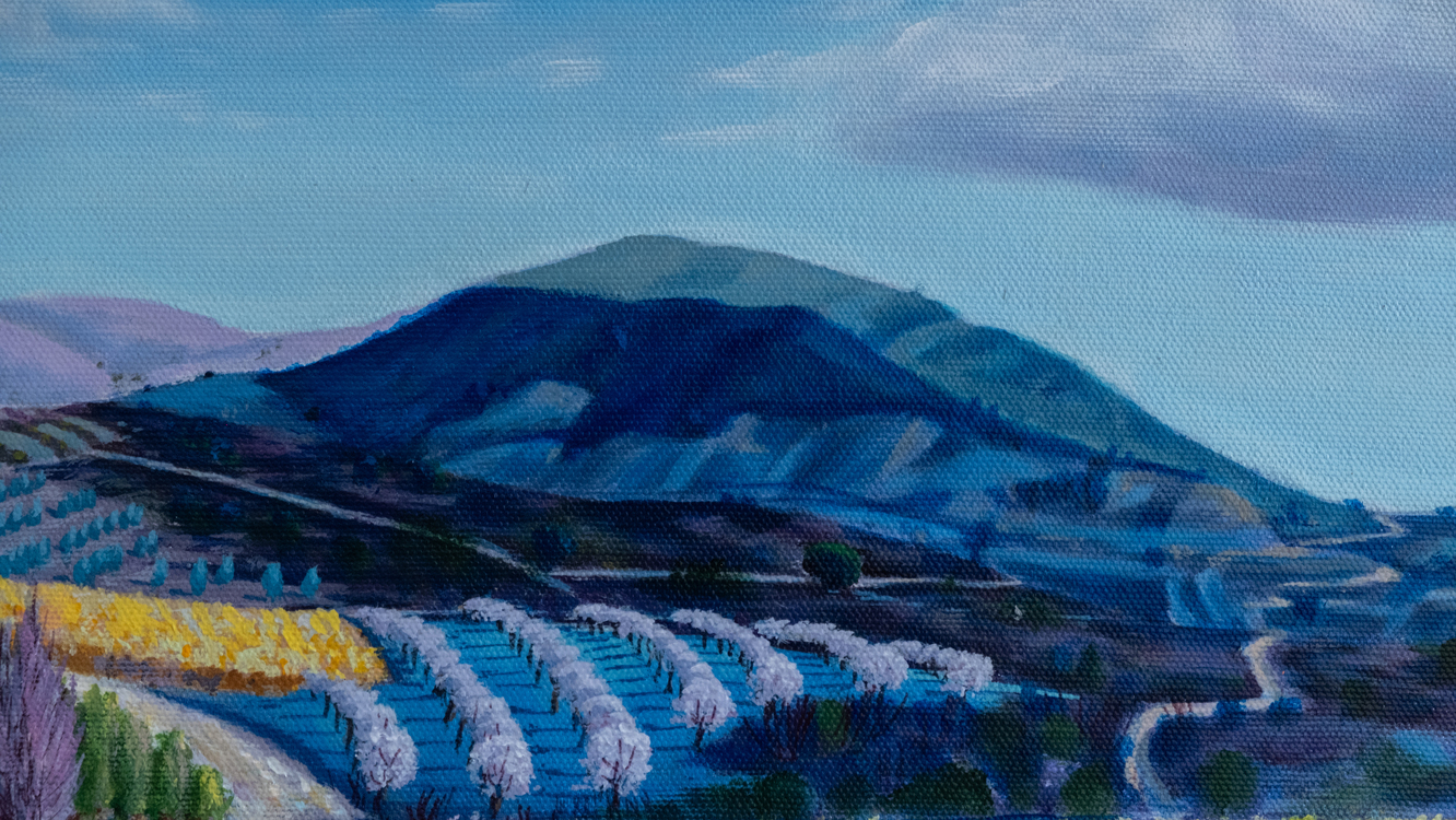 Original, acrylic painting on canvas signed by Rıza Karataş
