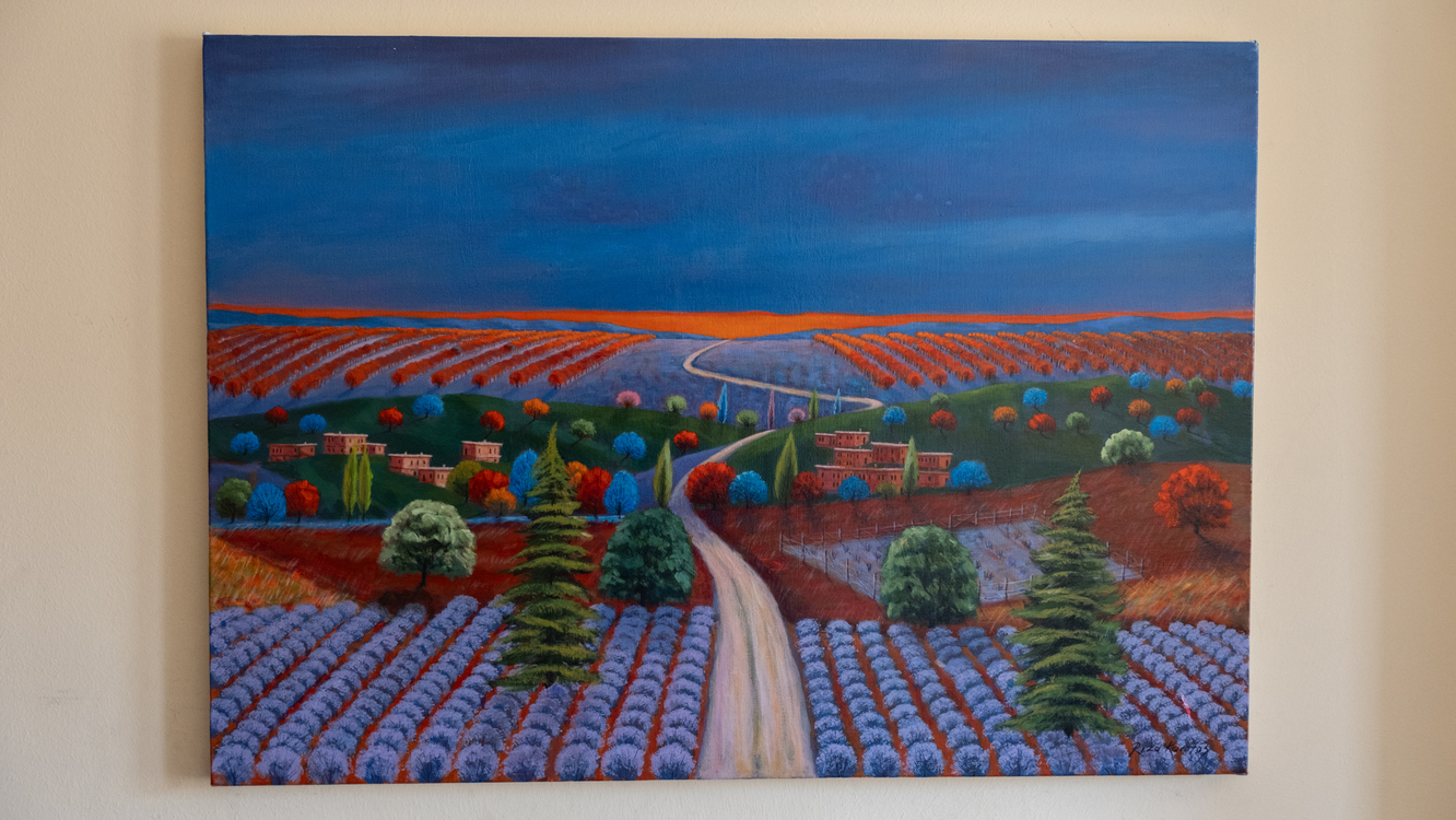Original, acrylic painting on canvas signed by Rıza Karataş