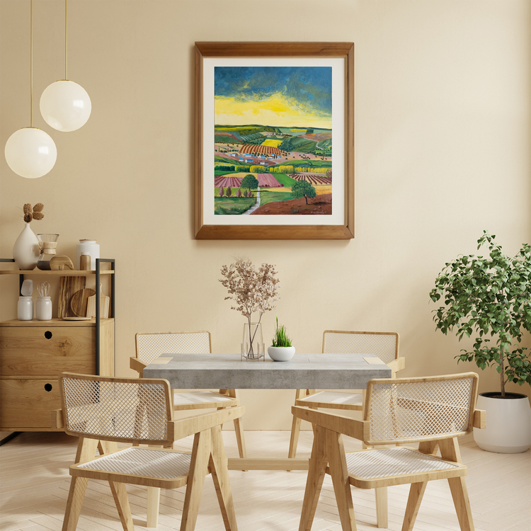 Original, acrylic painting on canvas signed by Rıza Karataş