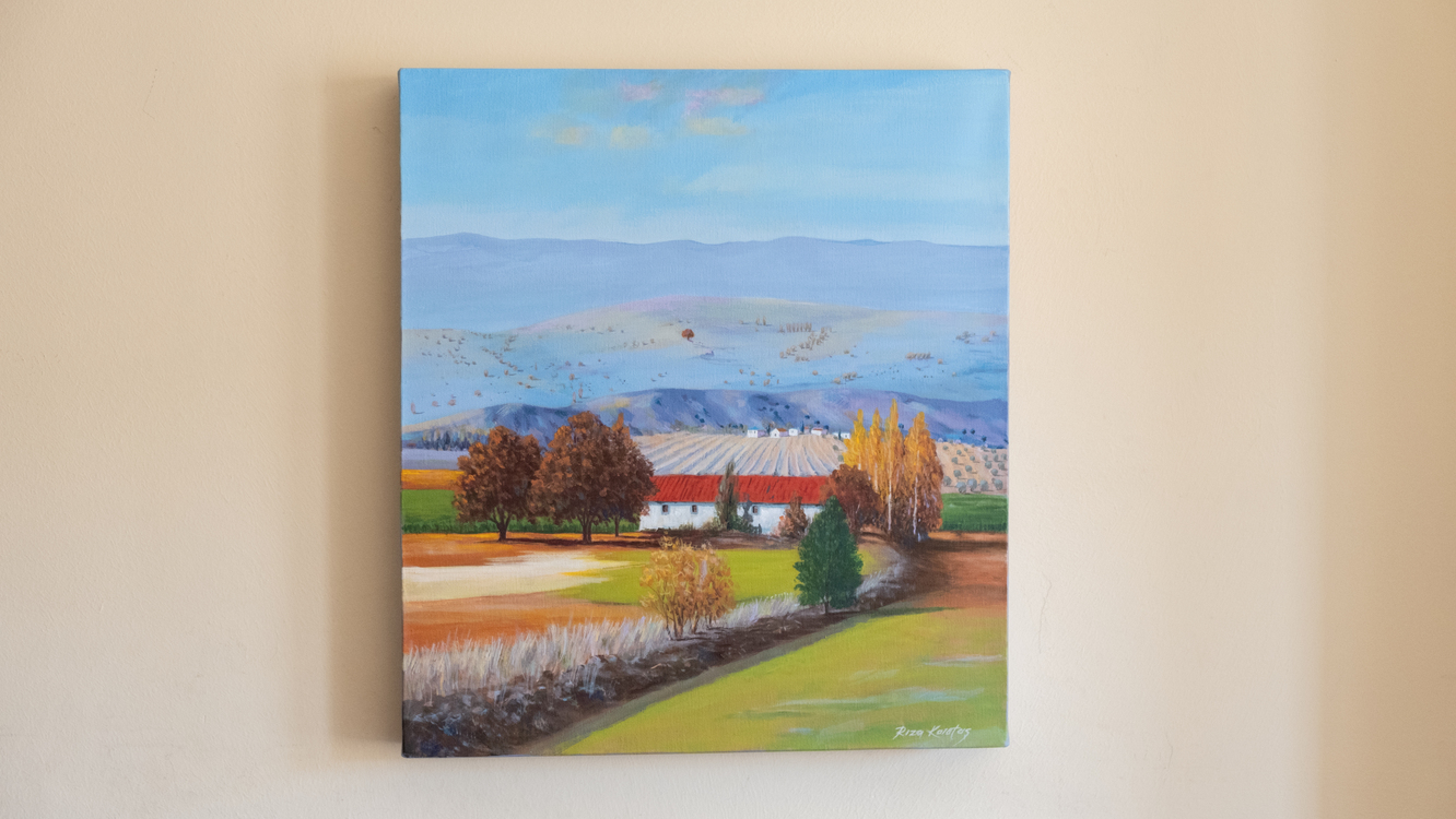Original, acrylic painting on canvas signed by Rıza Karataş