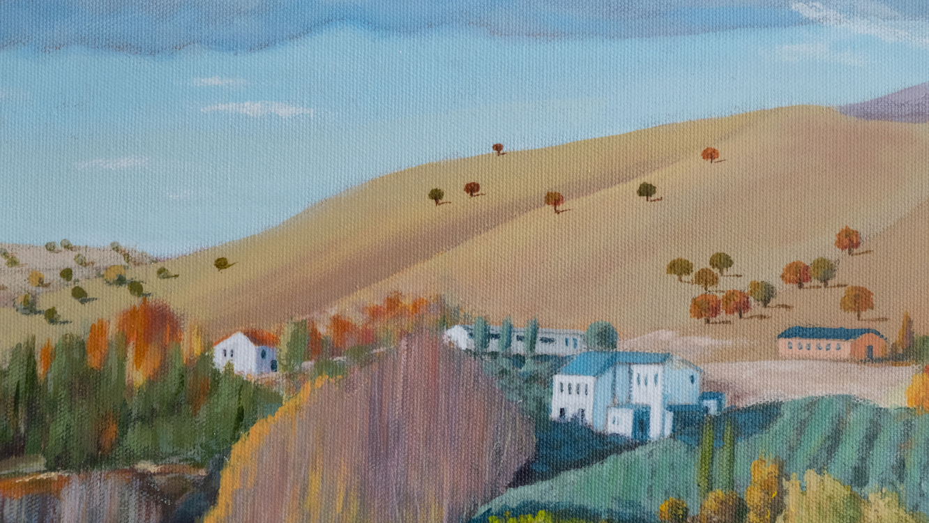 Original, acrylic painting on canvas signed by Rıza Karataş