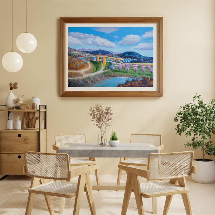 Original, acrylic painting on canvas signed by Rıza Karataş