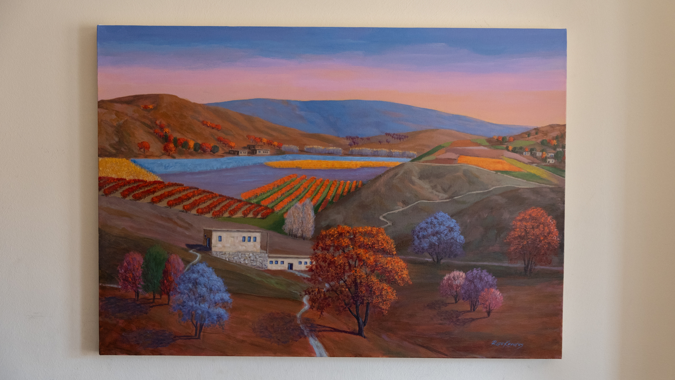 Original, acrylic painting on canvas signed by Rıza Karataş