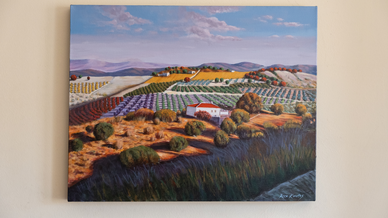 Original, acrylic painting on canvas signed by Rıza Karataş