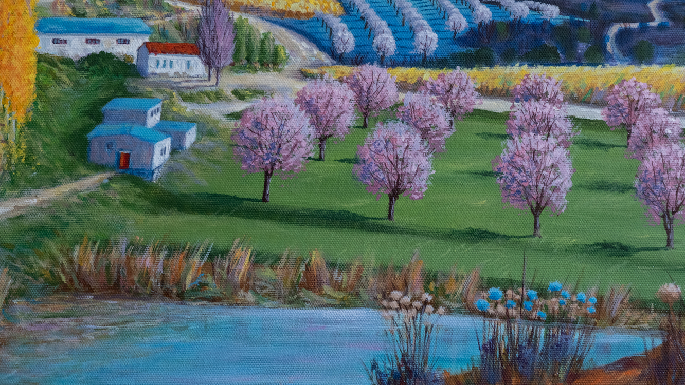 Original, acrylic painting on canvas signed by Rıza Karataş