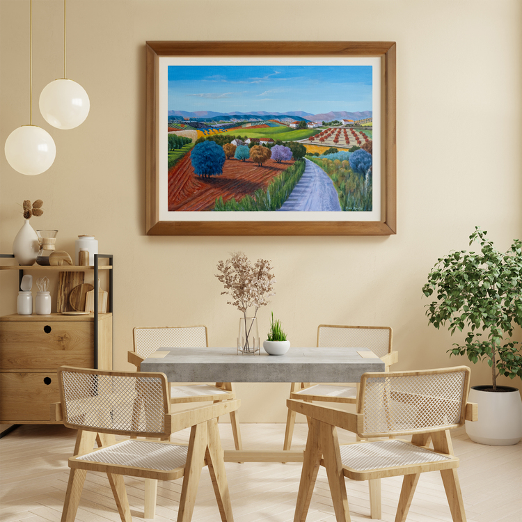 Original, acrylic painting on canvas signed by Rıza Karataş