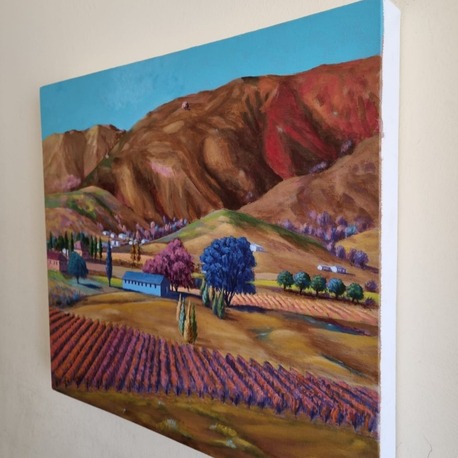Original, acrylic painting on canvas signed by Rıza Karataş
