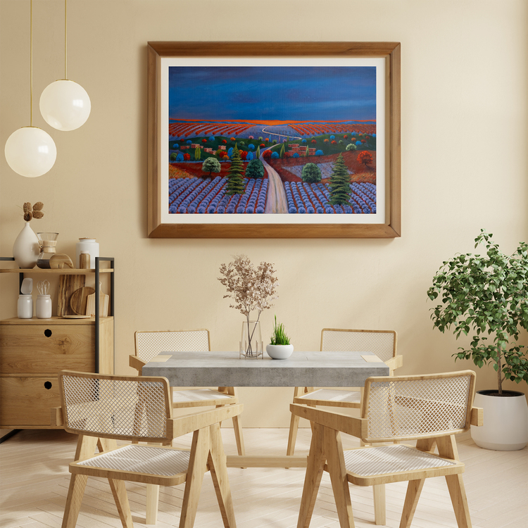 Original, acrylic painting on canvas signed by Rıza Karataş