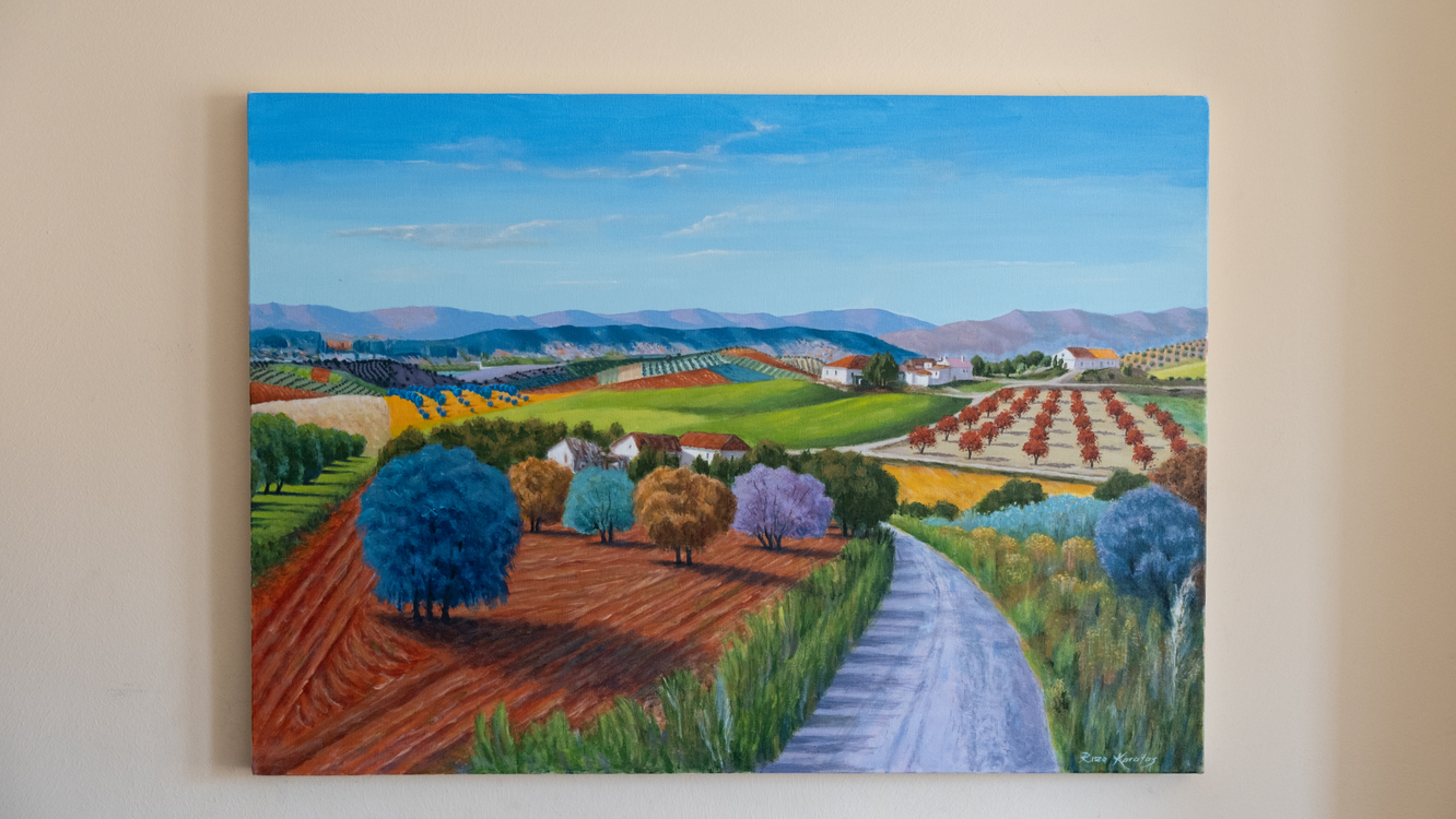 Original, acrylic painting on canvas signed by Rıza Karataş