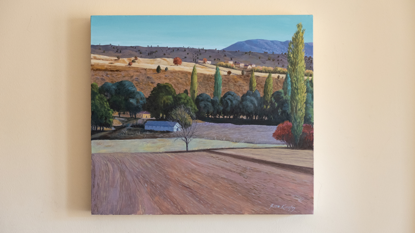 Original, acrylic painting on canvas signed by Rıza Karataş