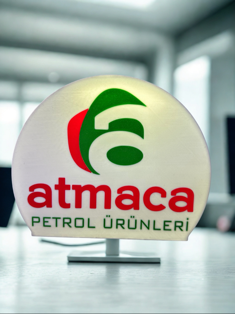 3D Baskı Firma Logosu – Masaüstü Kurumsal Dekor | Özel Tasarım & Kişiye Özel Üretim