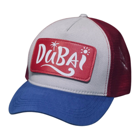 DUBAİ Logolu Patch Detaylı Fileli Ayarlanabilir Şapka (Unisex)