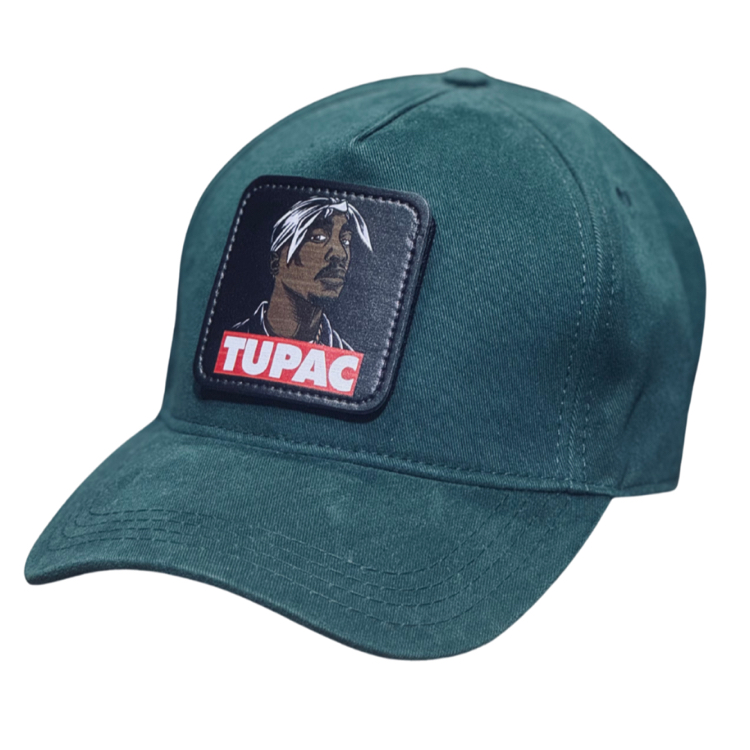 Tupac Shakur Patch Detaylı koyu yeşil
