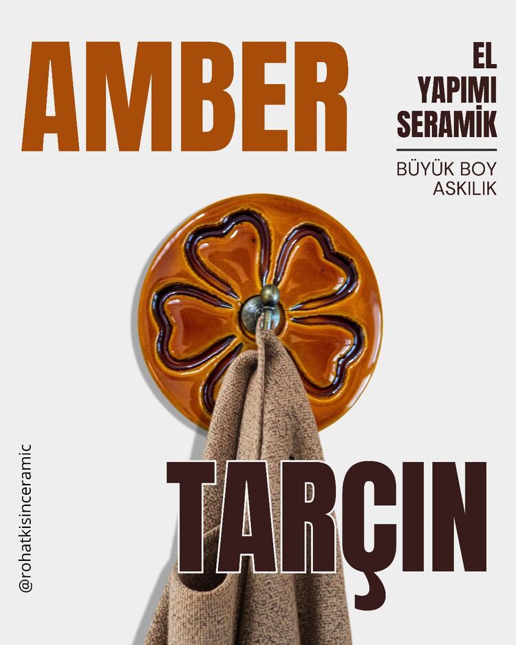 Amber Tarçın Büyük Boy Seramik Askılık