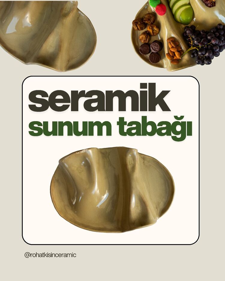 Sahra Seramik Büyük Sunum Tabağı