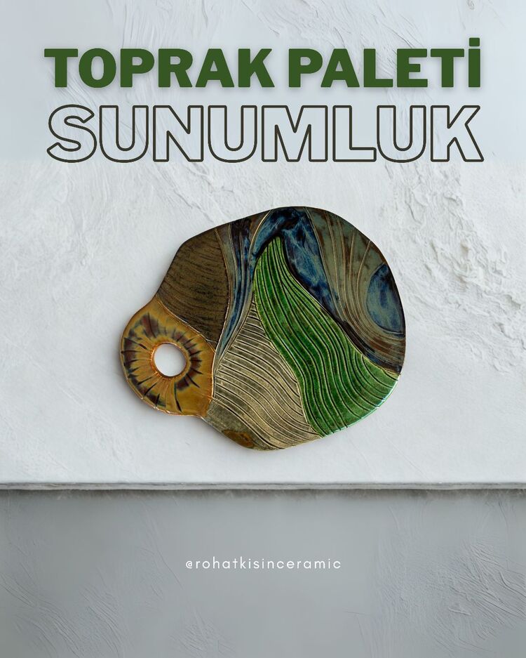 Toprak Paleti Seramik Sunumluk