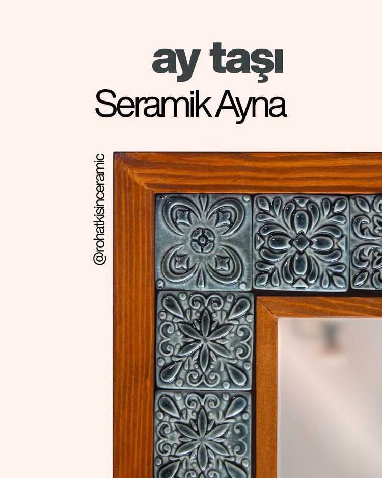 Ay Taşı Seramik Ayna