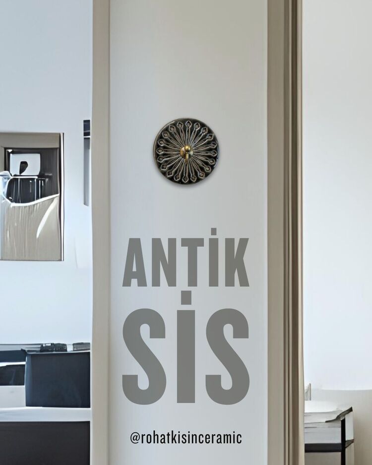 Antik Sis Orta Boy Seramik Askılık