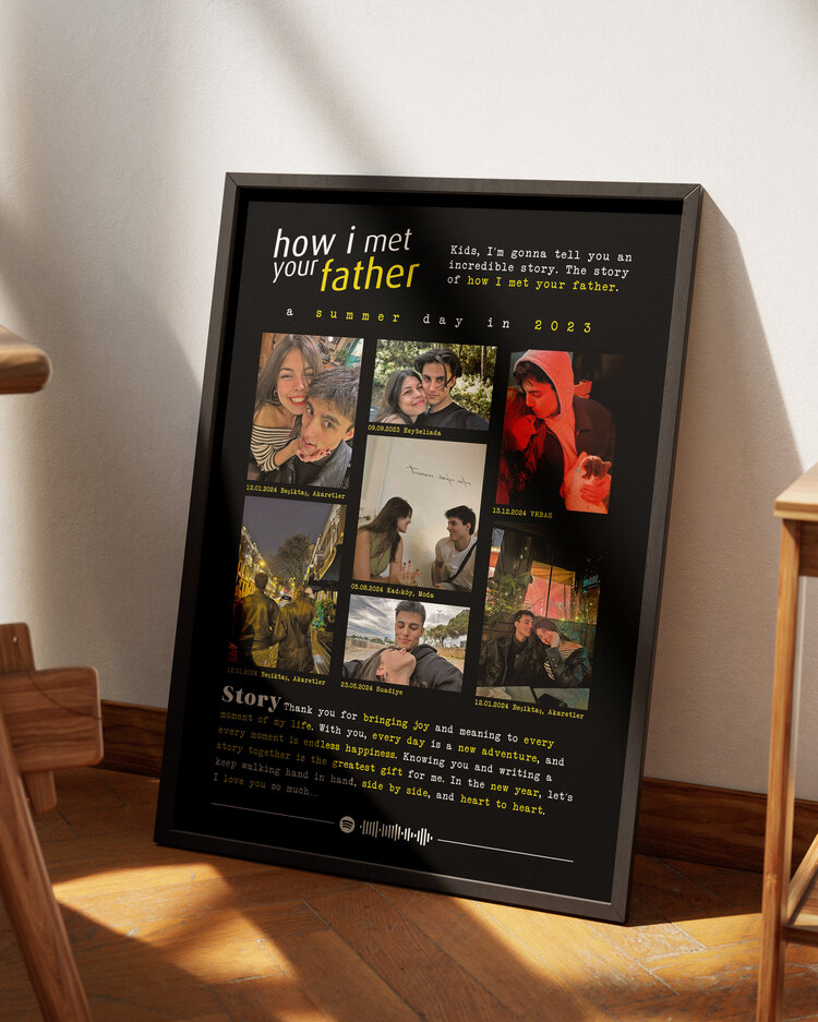 Kişiye Özel How I Met Your Mother (Aunt - Father - Mother) Konseptli Anı Posteri