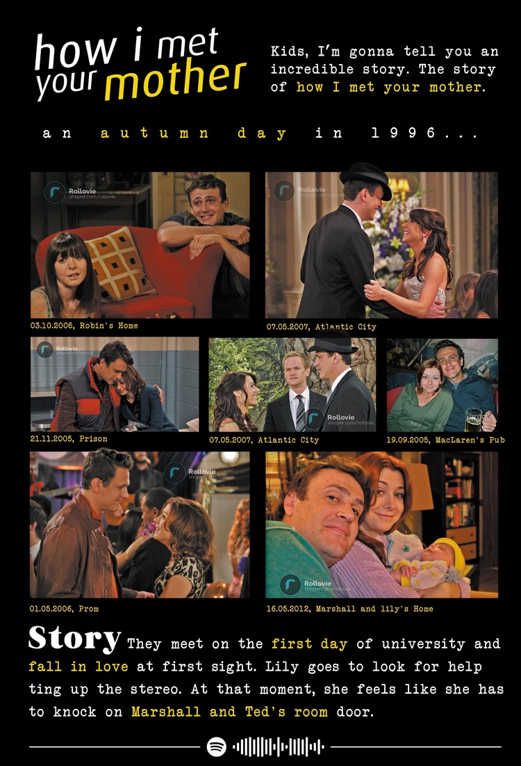 How I Met Your Mother (Lily-Marshall) Anılar Posteri