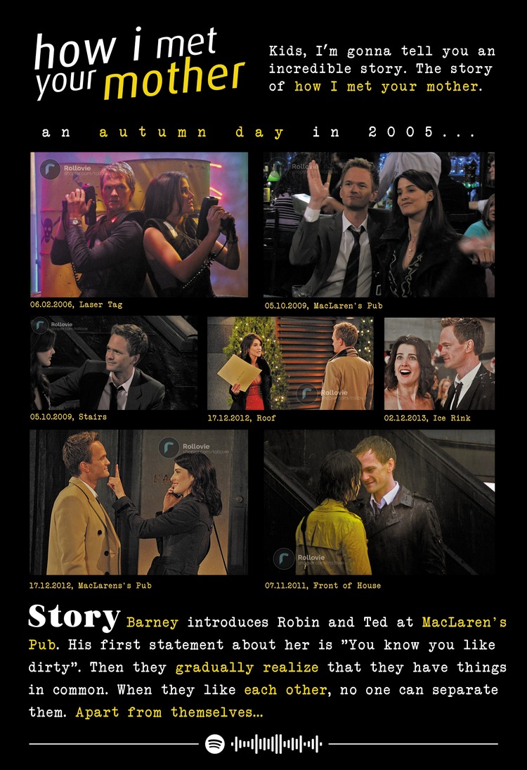 How I Met Your Mother ( Barney - Robin ) Anılar Posteri