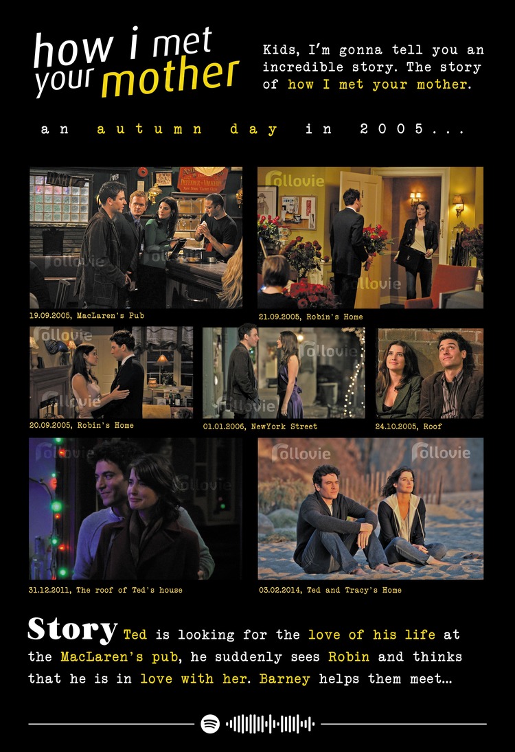 How I Met Your Mother (Ted-Robin) Anılar Posteri