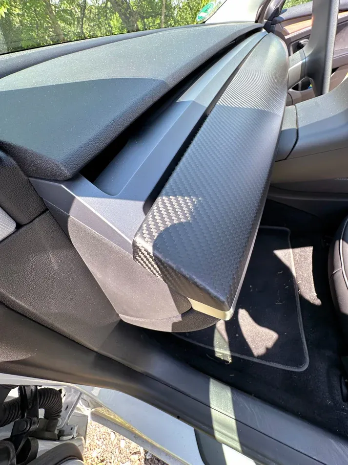 TESLA MODEL 3 MODEL Y için MAX CARBON Performance gösterge paneli alt çıta kapak MAX CARBON