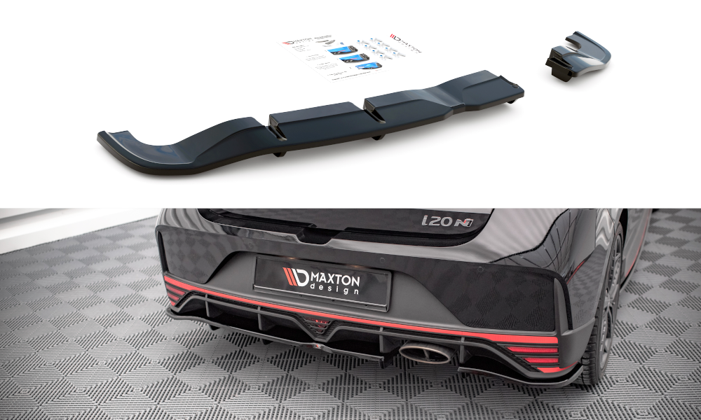 Arka Tampon Alt Lipi (Dikey Çubuklu) Hyundai i20N MAXTON HY-I20-3-N-RSD1G+RD1G