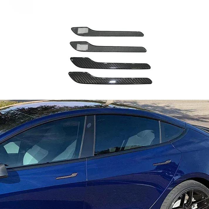 TESLA MODEL 3 MODEL Y için kapı kolu seti MAX CARBON kaplama