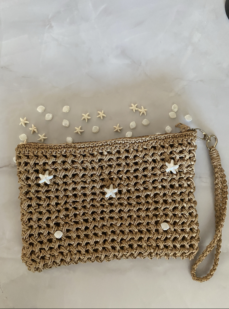 Hasır Clutch Çanta