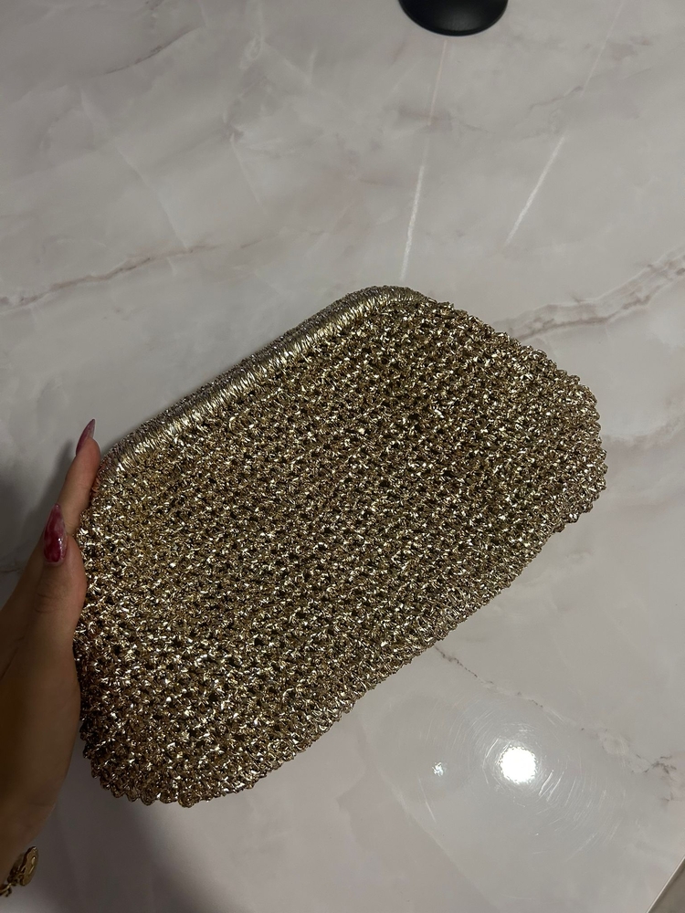 20CM ÖN SİPARİŞ GOLD HASIR ÇANTA