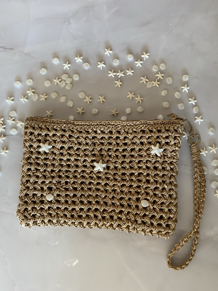 Hasır Clutch Çanta