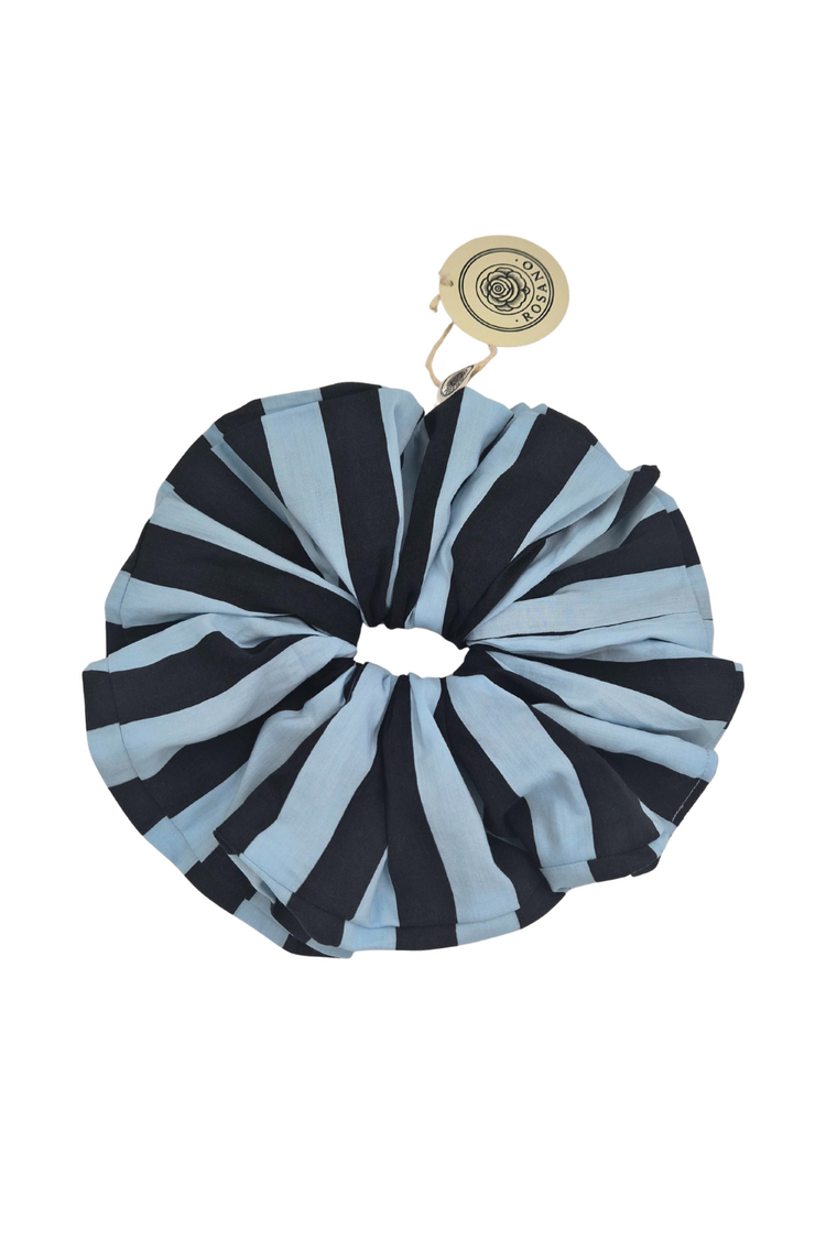 Jumbo Scrunchie (Black Blue)